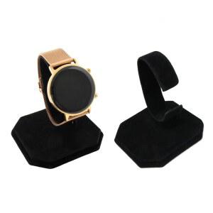 혼베이 2PCS 블랙 벨벳 시계 디스플레이 스탠드 C링 손목 홀더 주얼리 브레이슬릿 랙 가정용 또는 상점용
