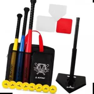 건강 스타 뉴 티볼세트 고무 야구용품 배트.볼.폴대.베이스 개(1개입) WX3100N