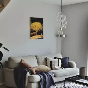 황금나무 코끼리 사슴 행운그림 거실 인테리어 액자 WE0BC9E