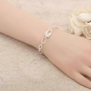 (국내제조) LOCK 실버 은팔찌(19cm) WE0C4A6