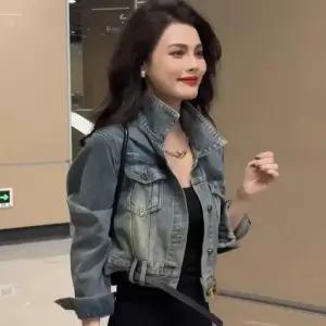 [라일리의류] Rly F942270 벨트 빈티지 워싱 짧은 청 데님