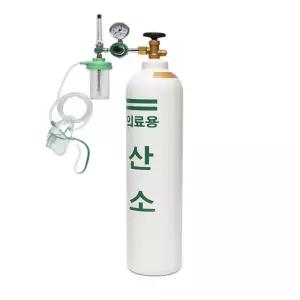 [로지프로] 알루미늄소재 의료용 산소통 10L -산소메타 미포함 (변심반품불가) 산소호흡기 응급호흡용품 의