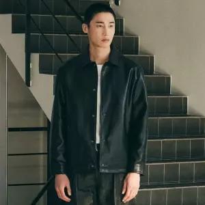 [STCO]비건레더 코치 점퍼 블랙 세미오버핏 SJPVA72NSB_P415974079