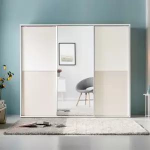 네오 카로프 슬라이딩 투톤 거울옷장 2400 NES1815