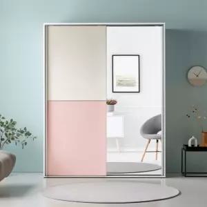 네오 카로프 슬라이딩 투톤 거울옷장 1200 NES1813