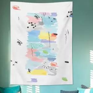 월 데코 패브릭 컬러페인팅 포스터 대-112X150