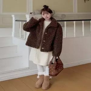 [엘루이즈] 하벨리 숏카라 덤블 뽀글이 퍼 자켓 3color)