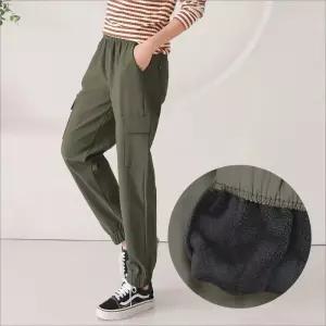 [라일리여성의류] Rly 융털안감 조거 3색 겨울 카고바지 방한팬츠 캐주