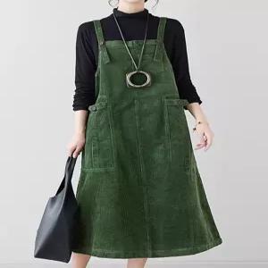 [카라]KARRA 빅포켓코듀로이멜빵원피스_A5W0929