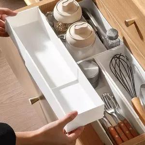 주방 수납 정리함 서랍 슬라이드 길이조절