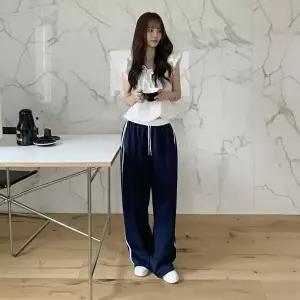 [신상오픈런]|CHP9385|여성 루즈핏 두꺼운 꽈배기 니트 조거 반바지
