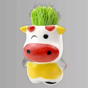 도자기 젖소 화분 머리 기르기 동물 12종