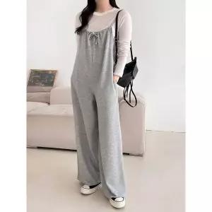 [하프클럽/]마리엘 와이드 스트랩 점프슈트