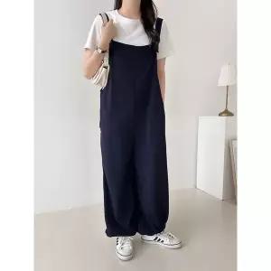 [하프클럽/]로엘 조절 스트링 버튼 점프슈트