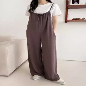 슬림핏 끈조절 이지 점프슈트