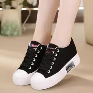 클래식 캔버스화 키높이 신발 스니커즈 속굽 6cm