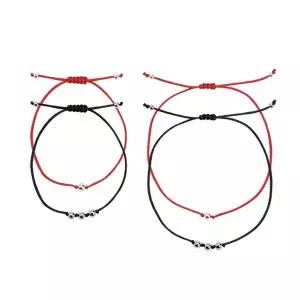 (팔찌+발찌) (실버) 너브 볼 세트