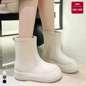 [비에프엘아웃도어]벨라도나 여성 2.5cm굽 심플 미들탑 레인부츠 3컬러 장화 방수화 고무장화