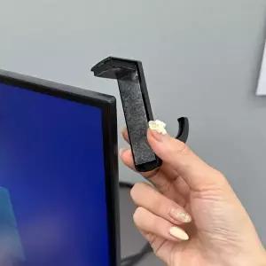 고품질 모니터 부착 헤드셋 거치대 블랙 헤드셋걸이 헤드폰거치대 핸드백걸이 헤드셋거치대 WFIQF8O