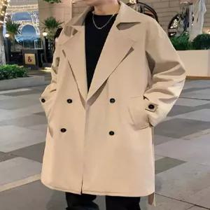 남성 하프 트렌치코트 봄가을 재킷 터틀넥 코트 A35Z3G 잇템2