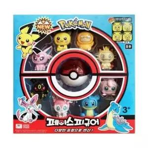 [셀러에이드]위어컴퍼니 피규어 포켓몬 페이스피규어 8P팩 (481078)