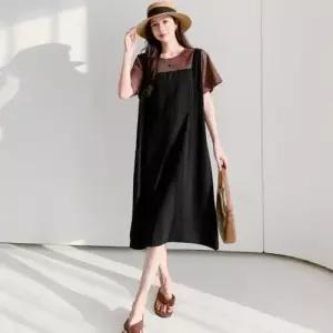 와이드핏멜빵스타일 심플 드레스 WFK21F3
