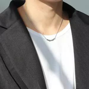 [벨가] 써지컬스틸 얇은 줄 대나무 펜던트 목걸이