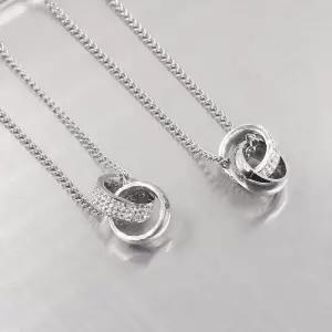 [벨가] 써지컬스틸 테니스 큐빅 투링 목걸이