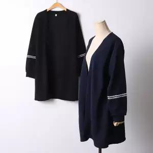 [하프클럽/]빅사이즈 601 리버플포켓롱가디건 DMNI576