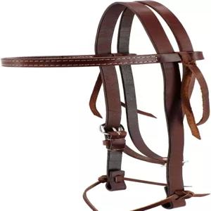 독 웨스턴 호스 헤드스톨 오일 태닝 풀 그레인 가죽 목장 작업 트레일 라이딩 및 훈련용 헤비 웨이트