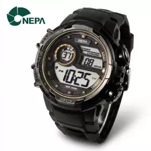 [네파] 랩타임 스탑워치 버튼음조절 군인 러닝 스포츠 전자시계 N307-GD