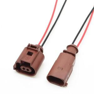 1개 2P 암수 자동차 배기 온도 센서 와이어 하네스 소켓 6X0973802A 1J0973702A 폭스바겐 아우디 호환용