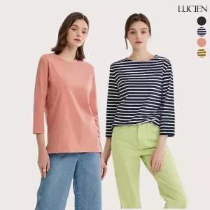 [루시앙]루시앙 7부 코튼 티셔츠 (4color)