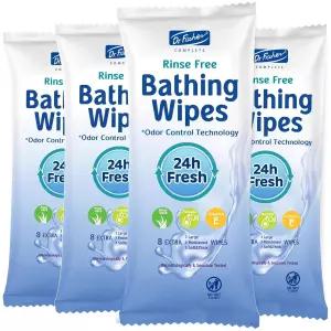 린스 바디 물티슈 없음 - 캠핑 여행 헬스장 돌봄을 위한 알로에 베라가 함유된 두껍고 상쾌한 샤워 빠른