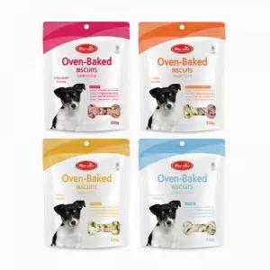 바우베이커리 반려견 비스켓 간식 훈련용 오븐베이크 콤보 딸기 밀크칼슘 바나나 트릿