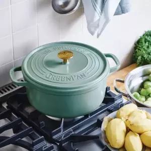 그린팬 22cm 주물냄비 페더웨이트 인덕션 오븐 3.3L 스모키스카이