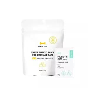 본아페티 고양이 유산균 구강 관리 프로바이오틱캡스 포캣 60정 + 호박 고구마 수제