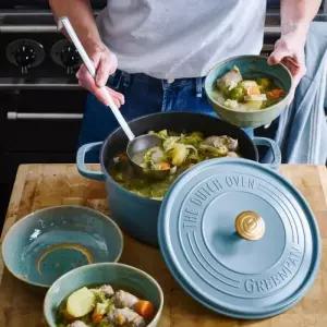 그린팬 주물냄비 5.3L 26cm 논스틱 인덕션 오븐 스모키스카이