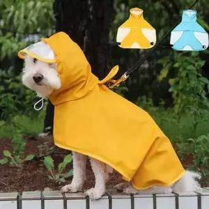 [콩심팥심]방수 강아지 우비 판초 강아지 레인코트 산책 후드