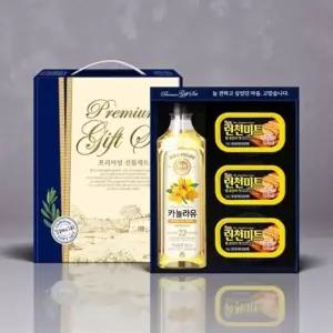 2종 프리미엄 선물세트 런천미트 카놀라유 설선물 추석선물