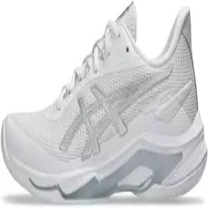 아식스 여성용 넷버너 탄도 플라이폼 4 배구화 6 화이트 /순수 실버