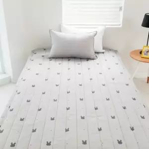 알러지케어 래빗도트그레이 마이크로화이바 누빔 매트리스 슈퍼싱글 밴딩 패드