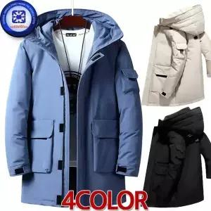 남여 가을겨울 따뜻한 SELAWIK 셀라윅 덕다운 팔포켓 하프패딩 후드 점퍼 4칼라