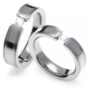 TQ-206 DIA CO 다이아몬드 티타늄 커플링 반지 이니셜무료 무료배송 맞춤제작 평생AS