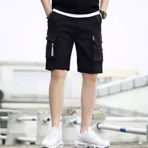 [셀러허브]남성 스트릿핏 여름룩 고무줄 카고반바지 (S10814233)