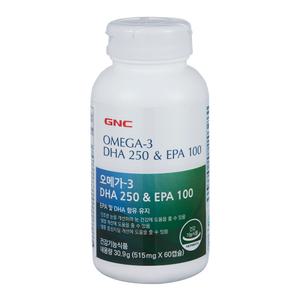 GNC 오메가-3 DHA 250 & EPA 100 60캡슐 1개