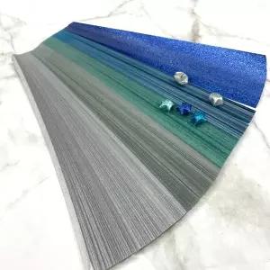 [하프클럽/알티피아]별종이 블루 별접기 종이별접기 세트 반짝이