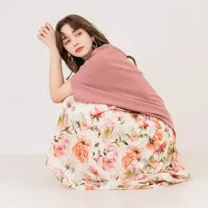 [막스까르띠지오]카밍 빅 플라워 셔링 롱스커트