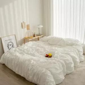 [에어룸] 오가닉 코튼100 드레스 셔링 이불패드세트 SS