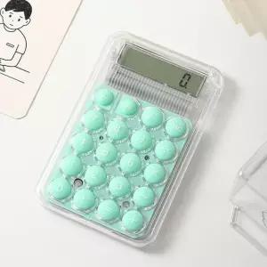 미니 귀여운 민트 휴대용 계산기 버블톡 투명 포켓 (WFHJARQ)